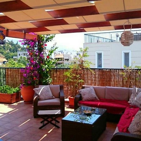 Cozy Apartment In Acropolis With Roof Garden Aten Exteriör bild