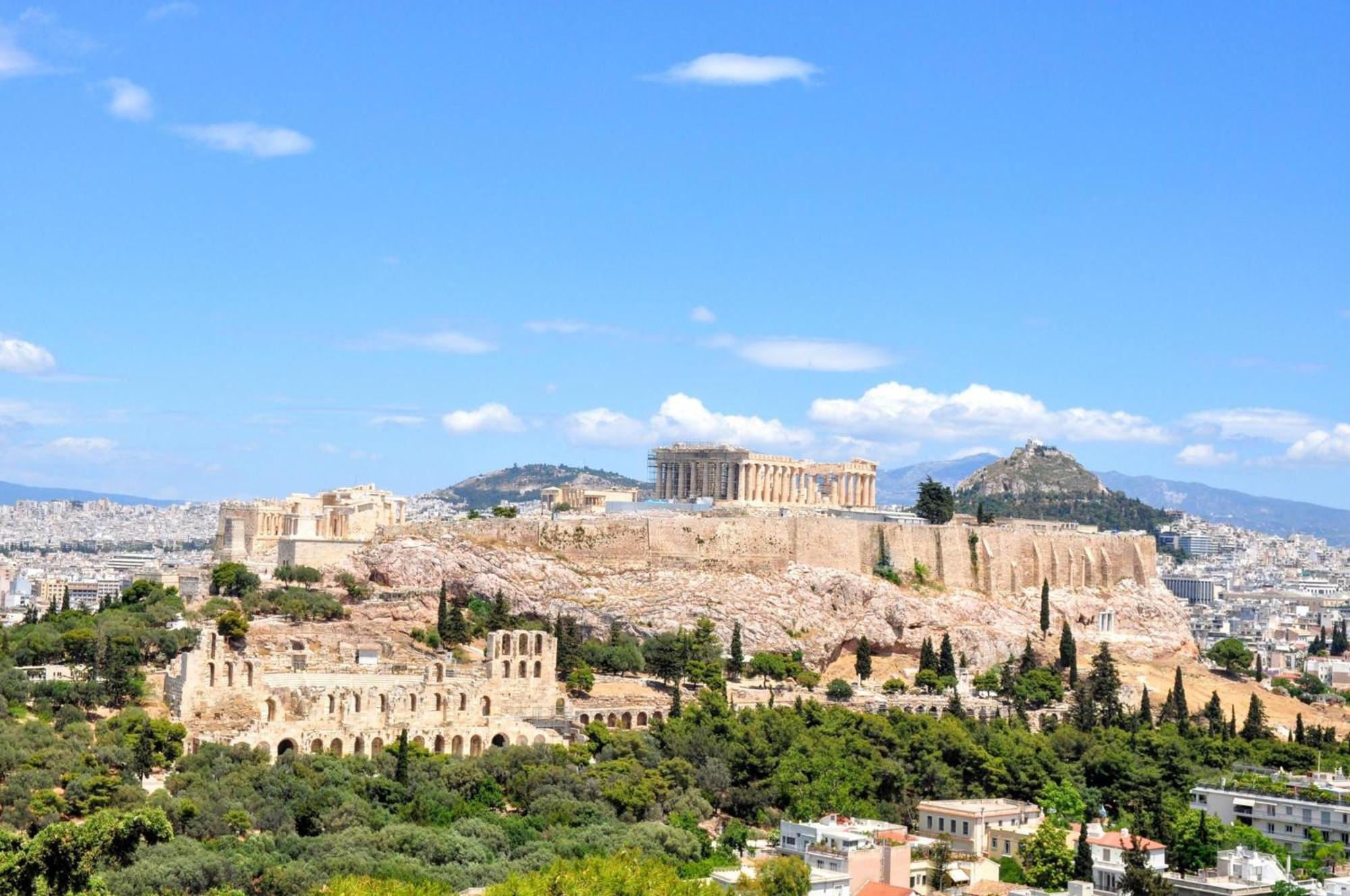 Cozy Apartment In Acropolis With Roof Garden Aten Exteriör bild