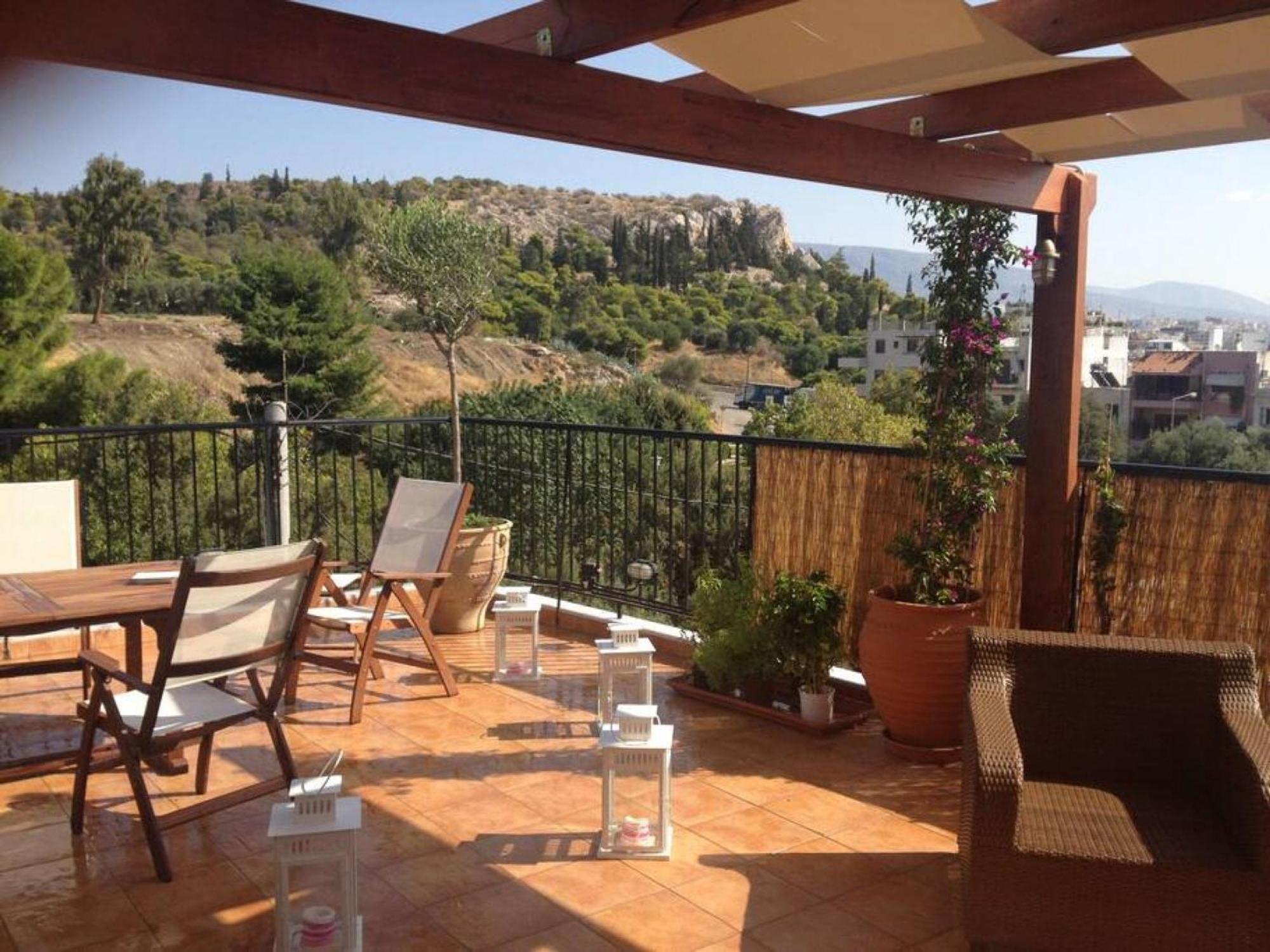 Cozy Apartment In Acropolis With Roof Garden Aten Exteriör bild